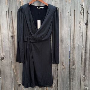 Leon Max Silk Black Dress Womens Size 4